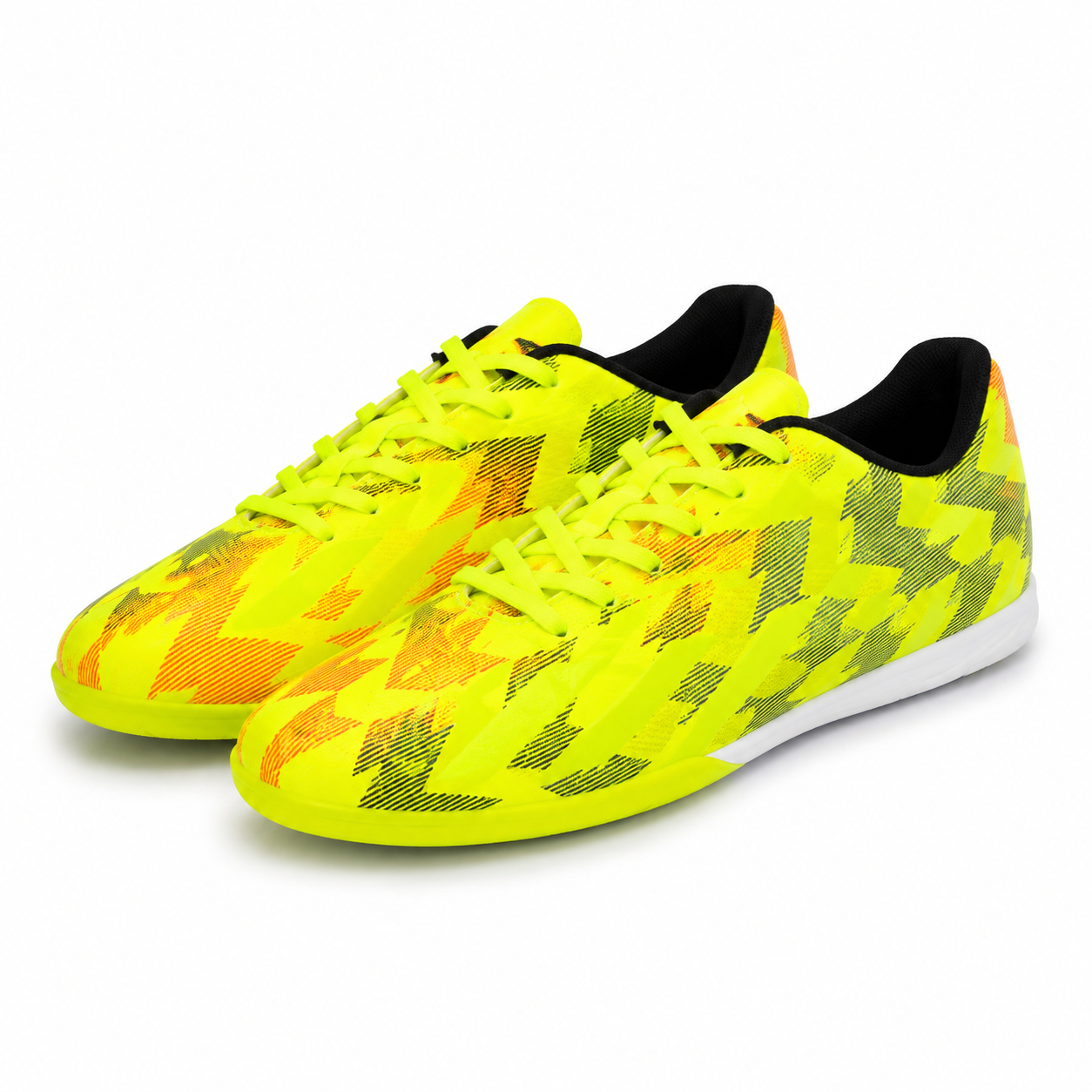 The Volt Strike Premium Neon Yellow Indoor Football Shoes for Men Futsal Soccer Sneakers