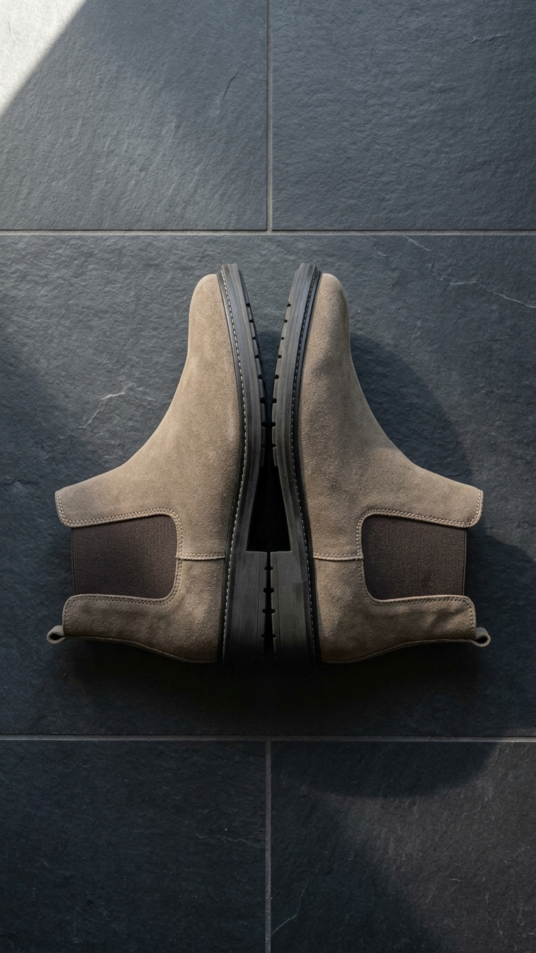 The Stone Chelsea Original Suede Ankle Boots for Men Slip On Chelsea Boots