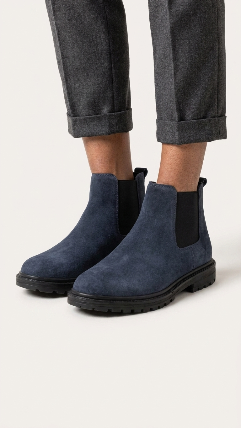The Midnight Chelsea Original Suede Ankle Boots for Men Slip On Chelsea Boots