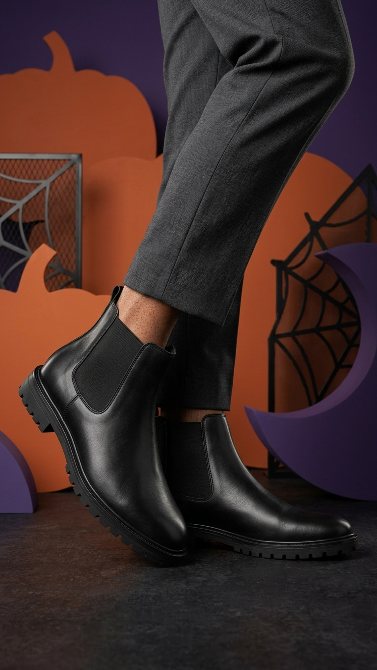 The Onyx Chelsea Original Leather Chelsea Boots for Men Slip On Ankle Boots