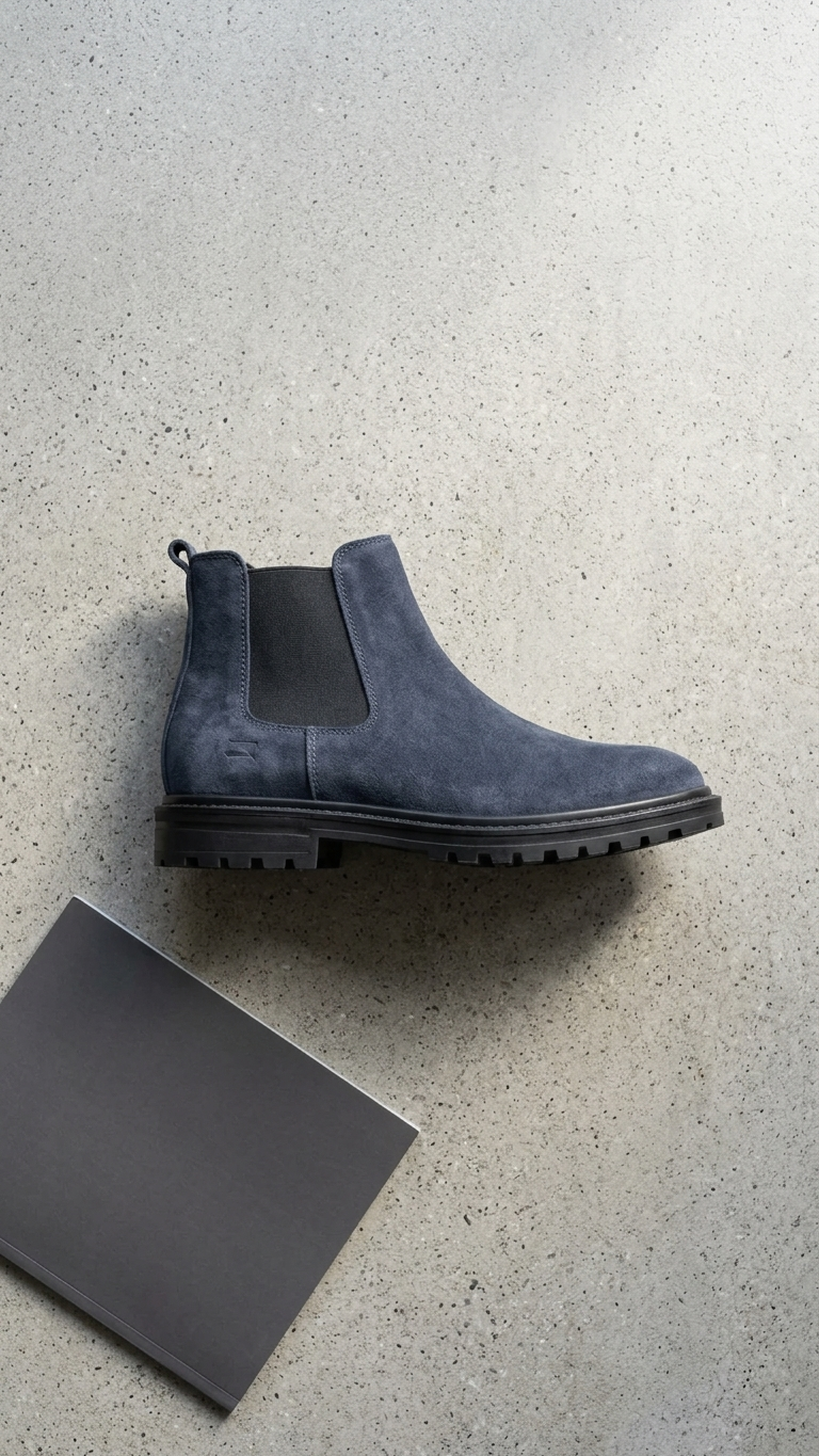 The Midnight Chelsea Original Suede Ankle Boots for Men Slip On Chelsea Boots