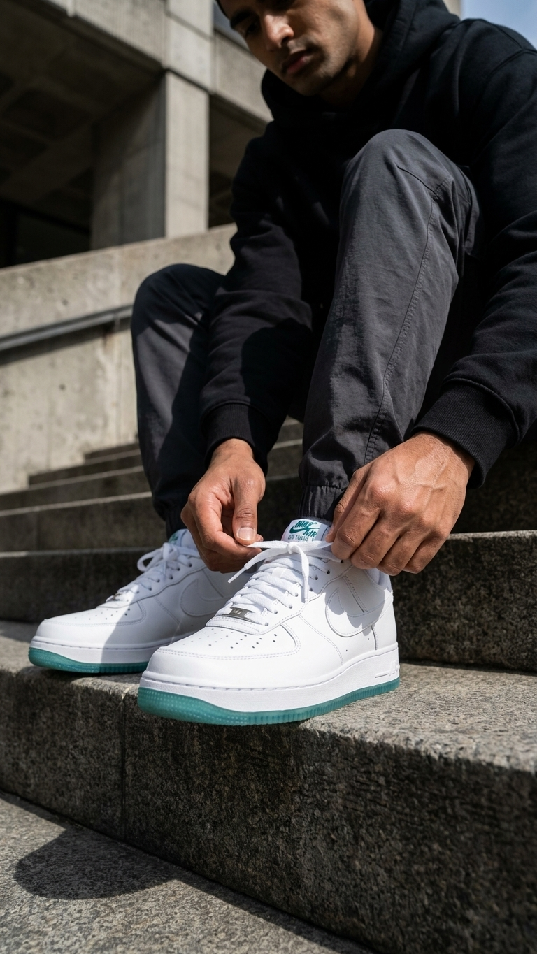Nike Air Force 1 '07 'White Icy Blue
