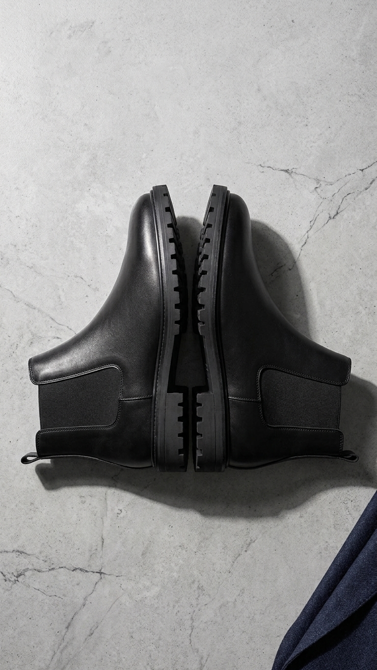 The Onyx Chelsea Original Leather Chelsea Boots for Men Slip On Ankle Boots