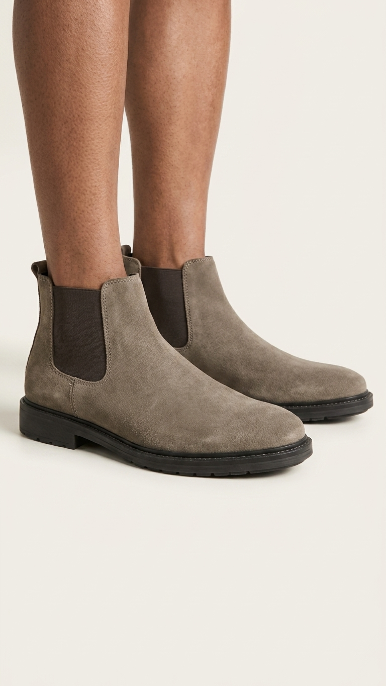 The Stone Chelsea Original Suede Ankle Boots for Men Slip On Chelsea Boots