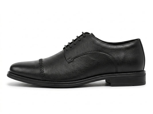 The Noir Stitch Original Leather Formal Shoes for Men Cap Toe Derby Dress Shoes