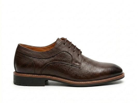 The Textured Derby Original Leather Formal Shoes for Men Lace Up Dress Shoes