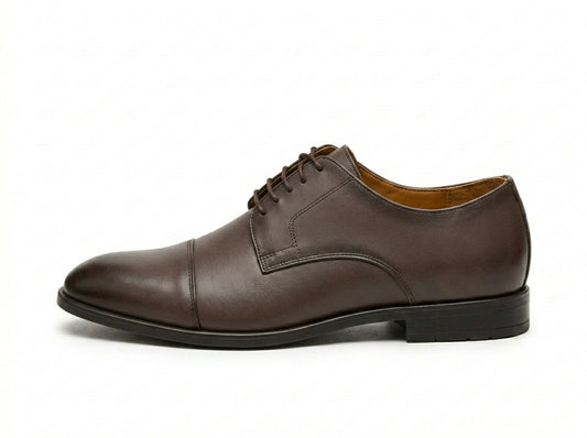 The Classic Cap Toe Original Leather Formal Shoes for Men Derby Dress Shoes