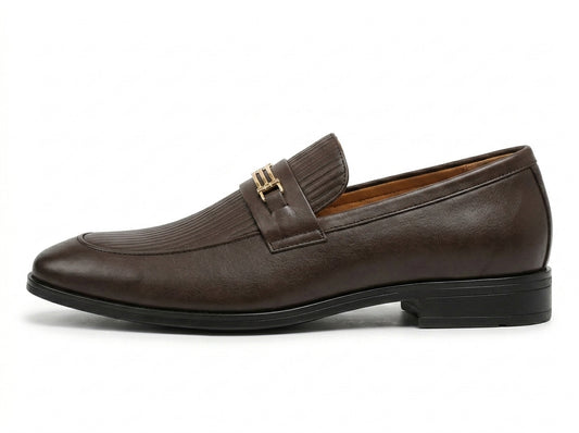 The Original Handmade Leather Loafers for Men Gold Buckle Slip On Shoes