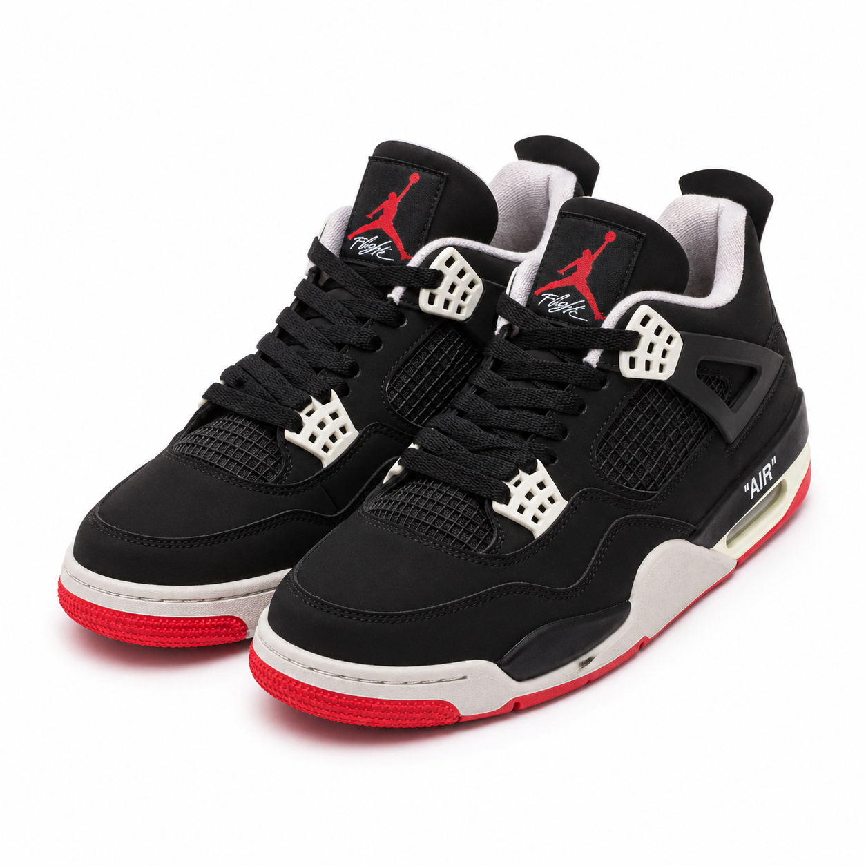 Off-White x Air Jordan 4 Retro SP Bred Sample.