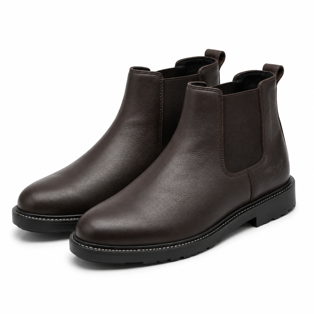 The Coffee Chelsea Original Leather Chelsea Boots for Men Slip On Ankle Boots