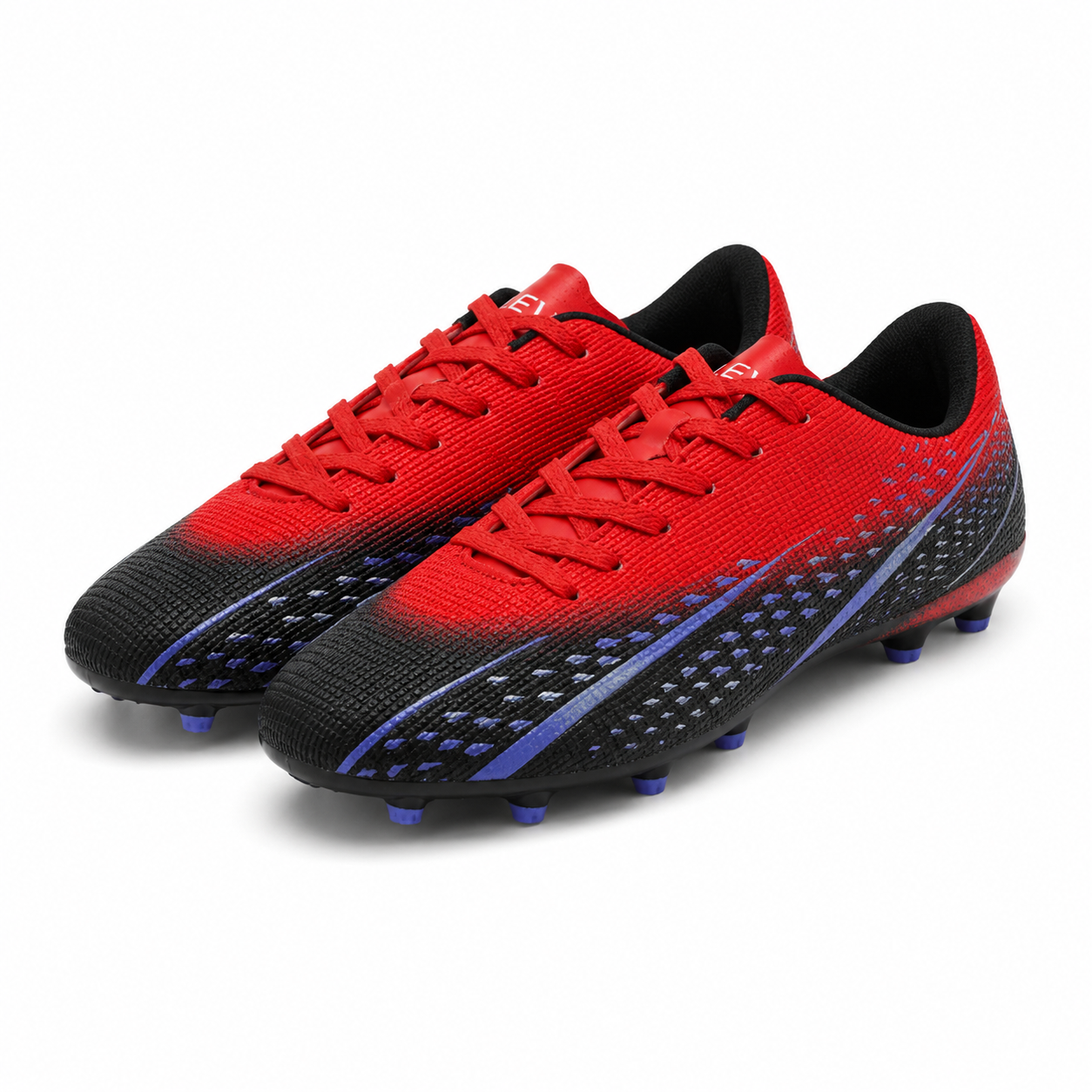 The Fire Blaze Premium Red & Black Football Boots for Men Firm Ground Soccer Cleats