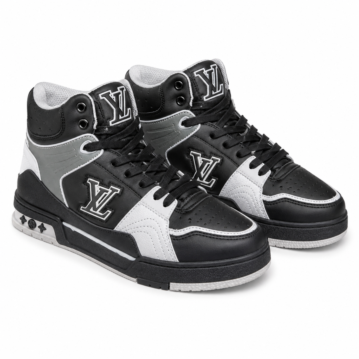 Louis Vuitton LV Trainer Maxi High Top Black White