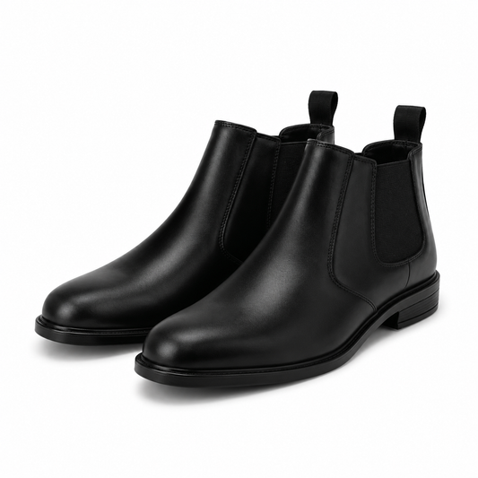 The Onyx Chelsea Premium Black Leather Chelsea Boots for Men