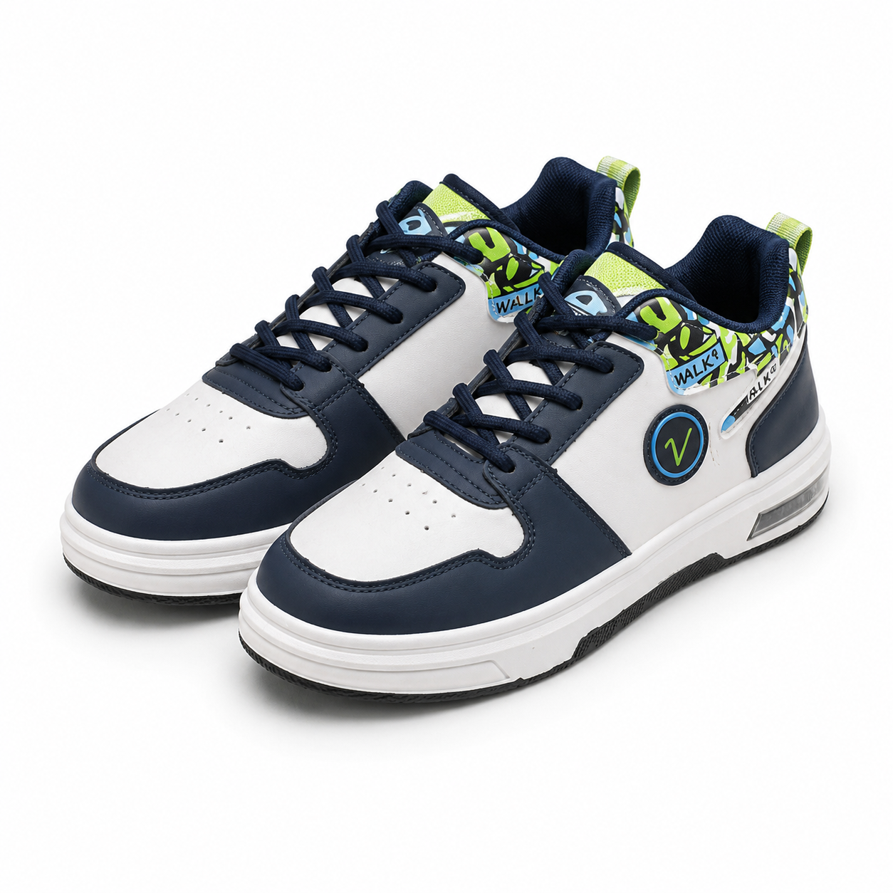 Navy & Lime Sport Sneakers – Walk Collection | Lorvan