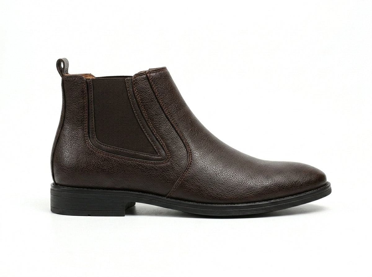 The Espresso Chelsea Original Leather Chelsea Boots for Men Slip On Ankle Boots