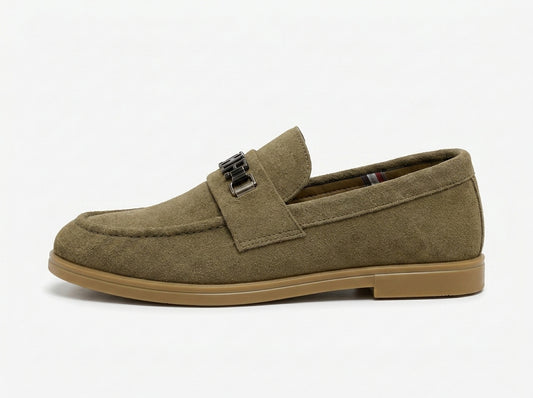 The Olive Suede Bit Loafer