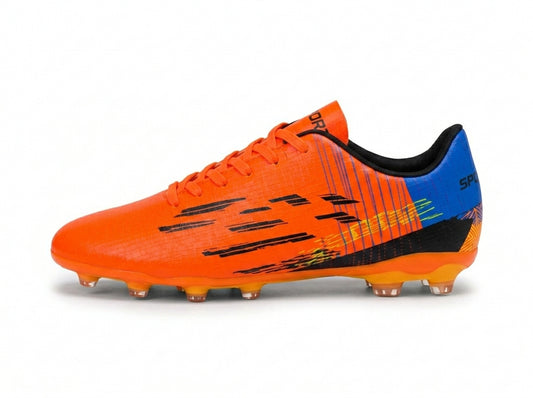 The Blaze Strike Premium Orange Football Boots for Men Firm Ground Soccer Cleats