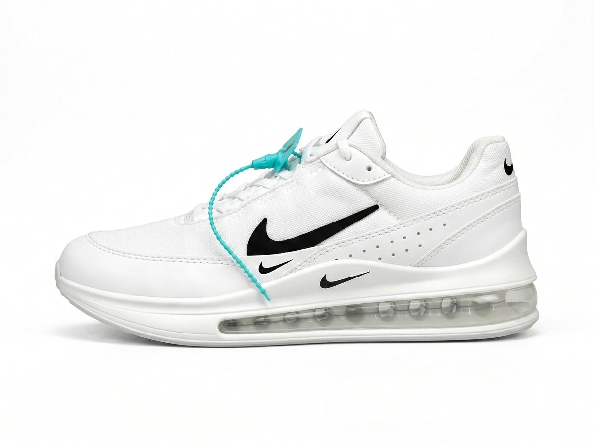 White Air Sole Sneakers Men's Sporty Casual Shoes with Visible Air Cushion