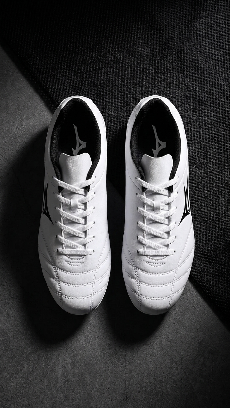 The Pure Sonic Premium White Football Boots for Men Firm Ground Soccer Cleats