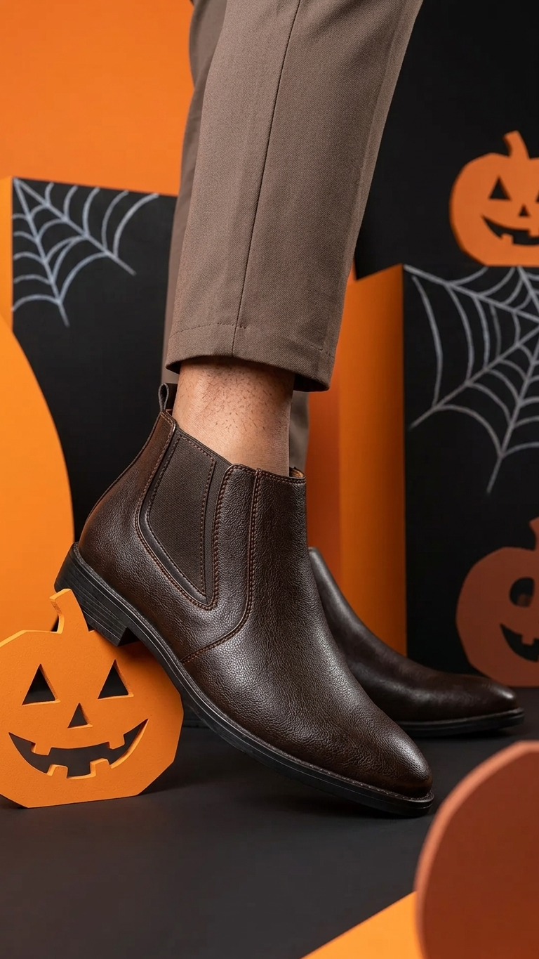 The Espresso Chelsea Original Leather Chelsea Boots for Men Slip On Ankle Boots