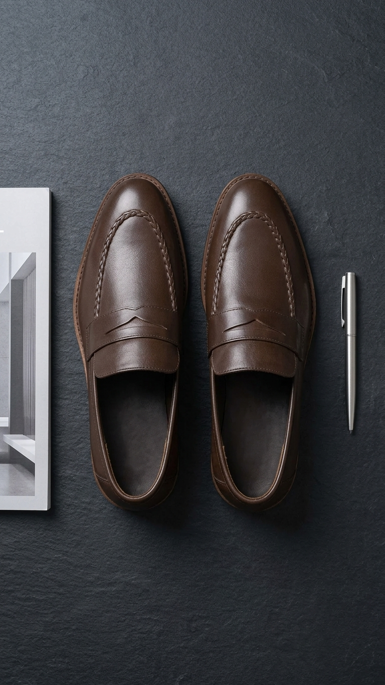 The Original Handmade Leather Penny Loafers for Men Premium Formal Slip On Shoes