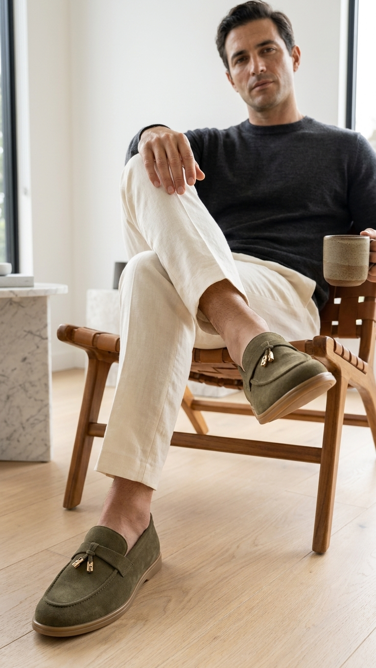 The Olive Tassel Loafer